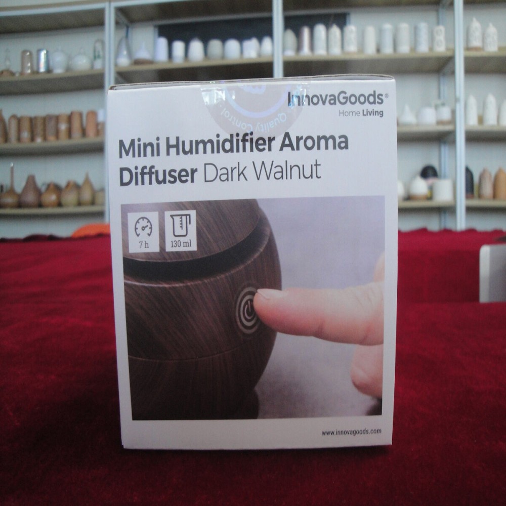 Mini Humidifier Scent Diffuser Dark Walnut InnovaGoods