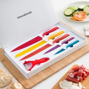 Keramikmesserset mit Sparschäler Knoolvs InnovaGoods 6 Stücke