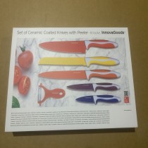 Set of Ceramic Coated Knives with Peeler Knoolvs InnovaGoods 6 Pieces