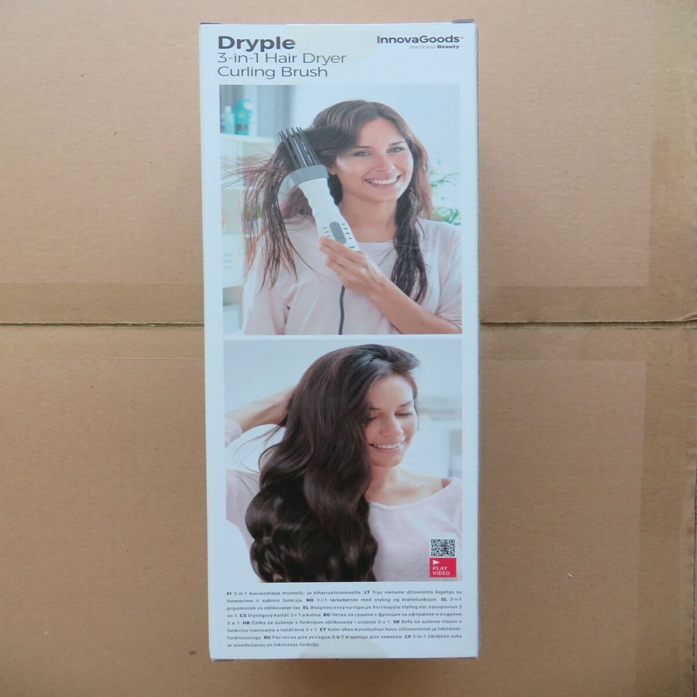 3-in-1 Drying, Styling and Curling Hairbrush Dryple InnovaGoods 550 W