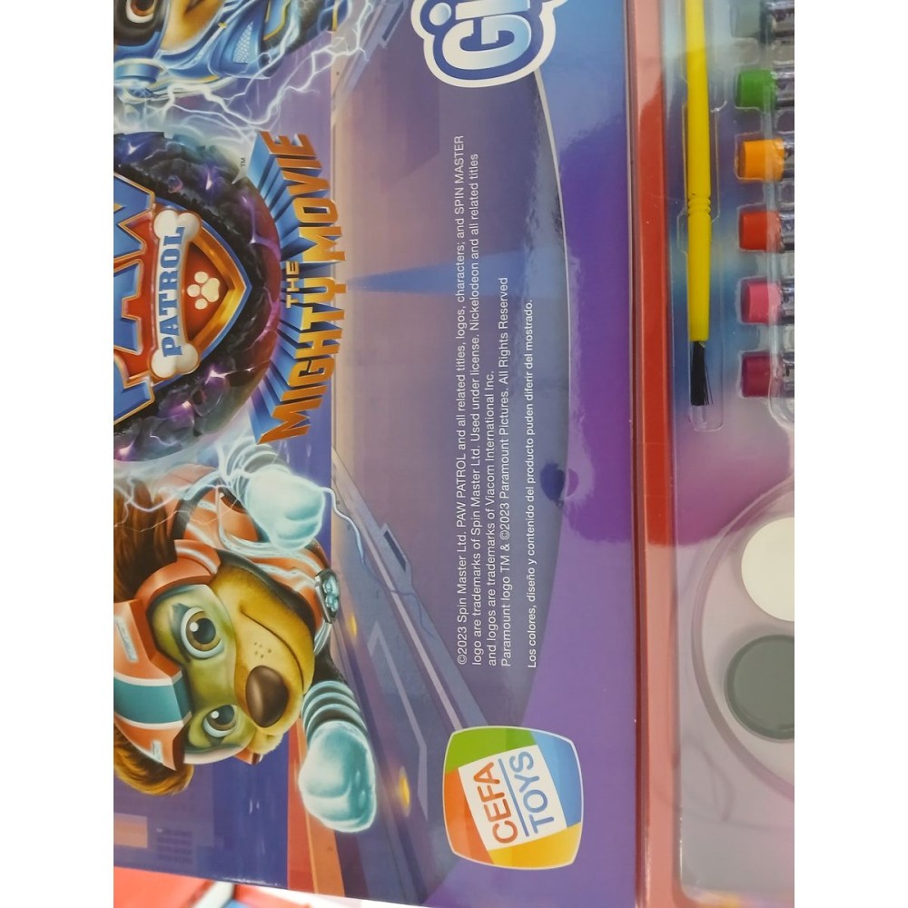 Pictures to colour in The Paw Patrol Giga Block  Sticker Album 4-in-1