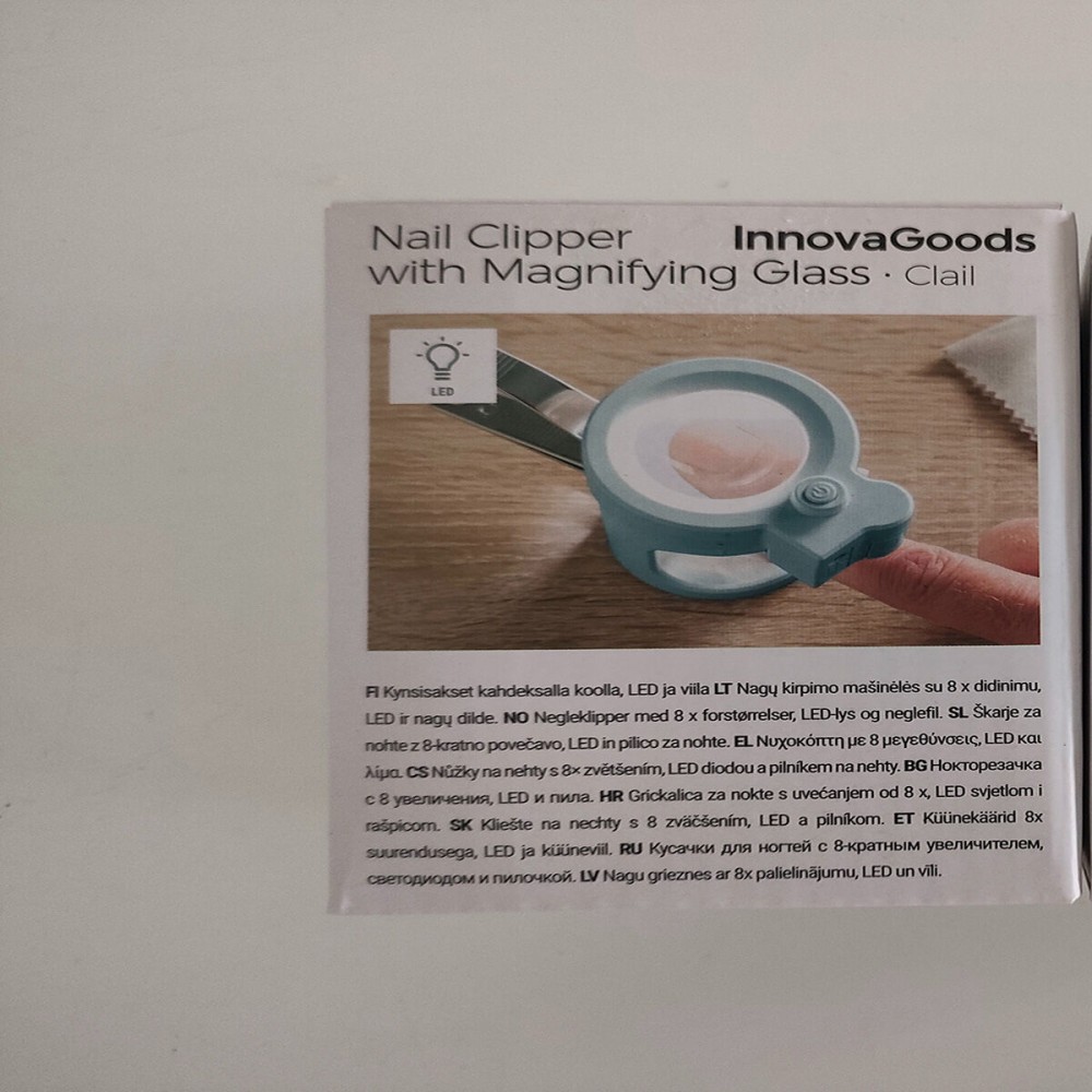 Nail Clippers with LED Light, Magnifying Glass and File Clail InnovaGoods