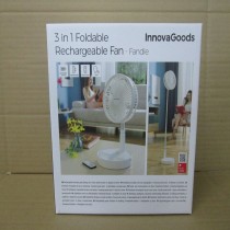 3 in 1 Foldable Rechargeable Fan Fandle InnovaGoods Ø7,7'' 7200 mAh