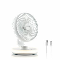 Rechargeable Desk Fan with LED FanLed InnovaGoods Ø6,6'' 4000 mAh