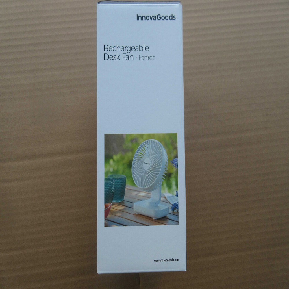 Wiederaufladbarer Schreibtischventilator Fanrec InnovaGoods Ø5,4'' 3600 mAh / 13,3 W