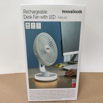 Rechargeable Desk Fan with LED FanLed InnovaGoods Ø6,6'' 4000 mAh