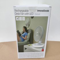 Rechargeable Desk Fan with LED FanLed InnovaGoods Ø6,6'' 4000 mAh