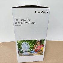 Rechargeable Desk Fan with LED FanLed InnovaGoods Ø6,6'' 4000 mAh