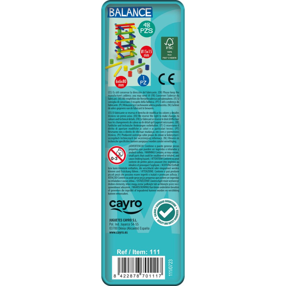 Jeu d’habileté Cayro Balance 48 Pièces