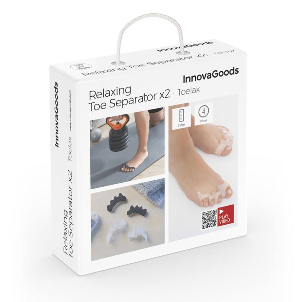 Toe Separators for Relaxation and Sport Toelax InnovaGoods 4 Units