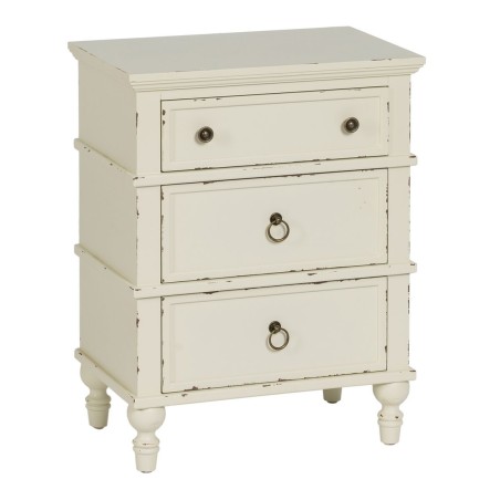 Nightstand White Fir wood DMF 51 x 32 x 66 cm