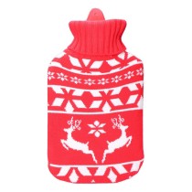 Hot Water Bottle EDM 76770 Rojo/Blanco Wool 2 L Plastic