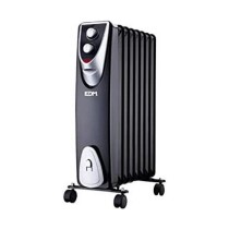 Radiateur EDM 07127 Black Edition Noir/Gris 1500 W