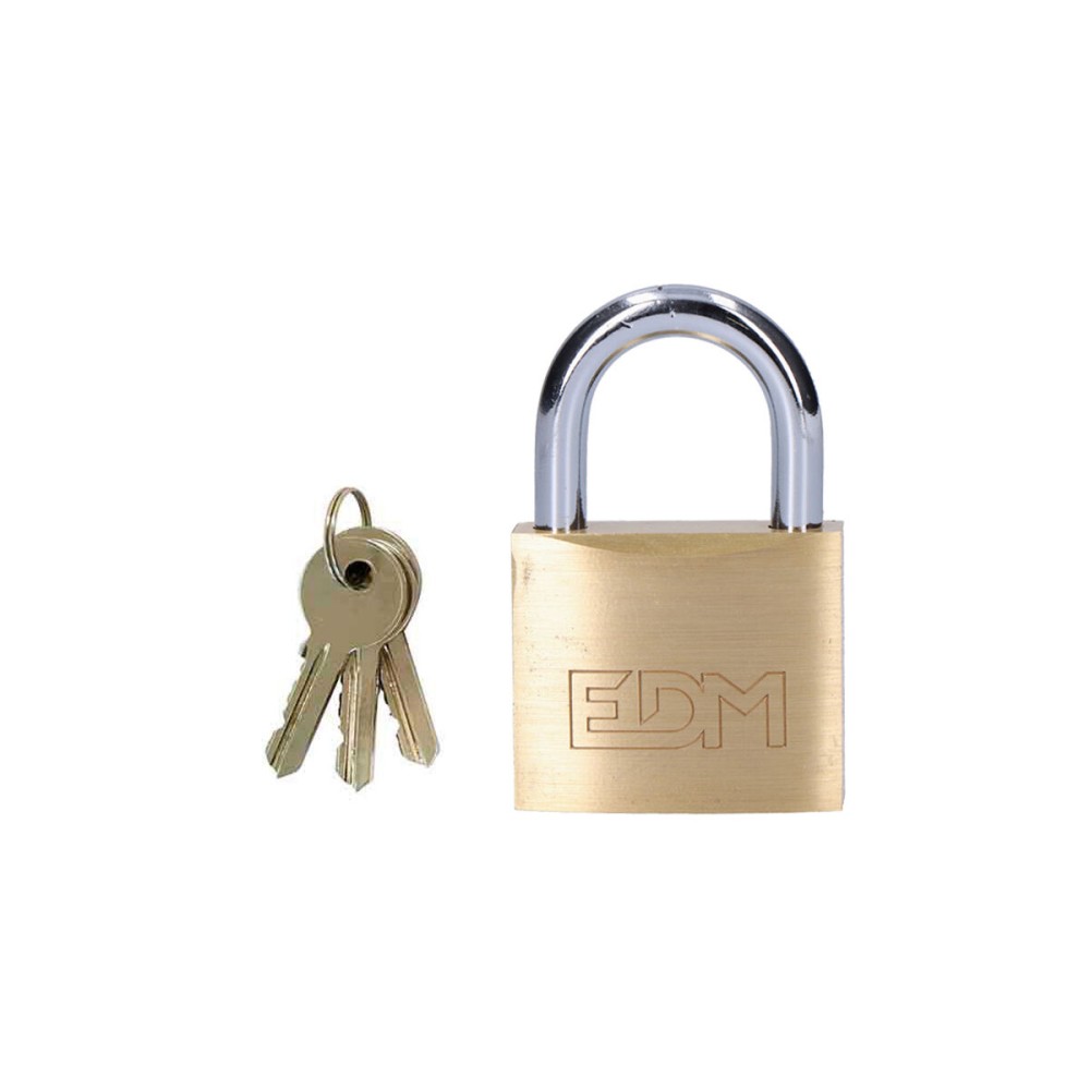 Key padlock EDM 85209 Brass Bow 40 x 23 mm