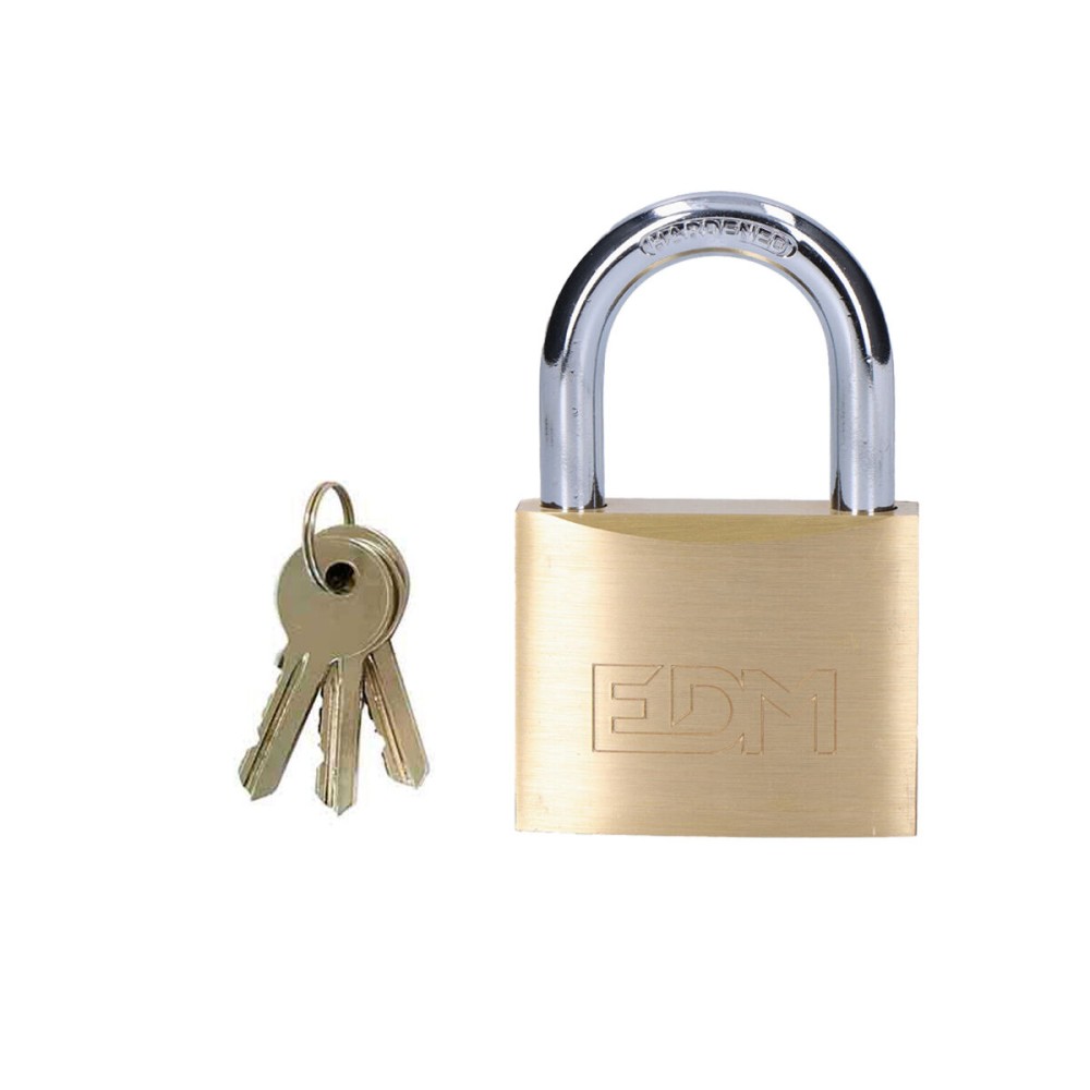 Key padlock EDM 85210 Brass Bow 50 x 30 mm