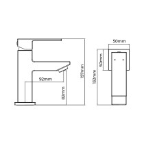 Mitigeur EDM 01190 Getaria Acier inoxydable Laiton Zinc 5 x 13,2 x 15,7 cm Lavabo