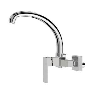 Mixer Tap EDM 01195 Getaria Silver Stainless steel Brass Zinc Sink