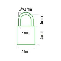 Verrouillage des clés EDM 85211 Laiton 60 x 36 mm