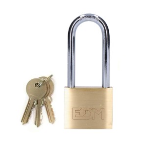 Key padlock EDM 85229 Brass 40 x 65 mm