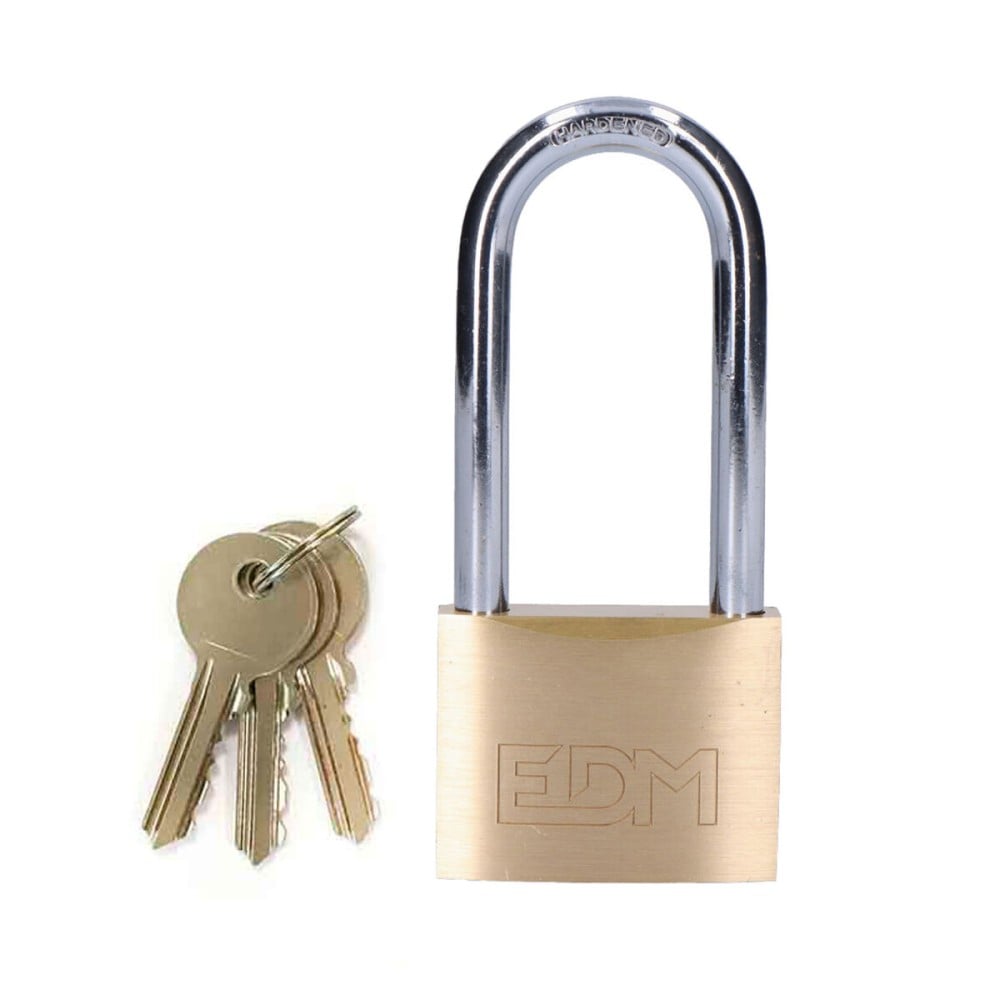 Key padlock EDM 85230 Brass 50 x 80 mm