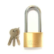 Key padlock EDM 85231 Brass 60 x 90 mm