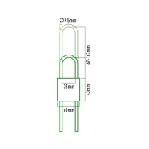 Key padlock EDM 85233 Brass Adjustable