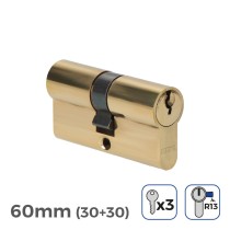 Cylinder EDM 85183 r13 Golden Brass Short camlock 60 x 30 x 17 mm European