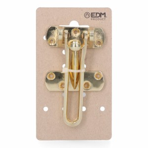 Dispositif de retenue de porte EDM 85375 Doré Laiton Zamak 105 mm Sécurité