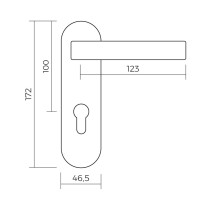 Crank EDM 85195 Black Nylon 172 x 46,5 mm