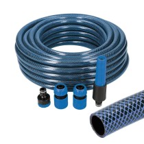 Hose with accessories kit EDM 74098 5/8" 20 mm x 15 m Blue (15 m)