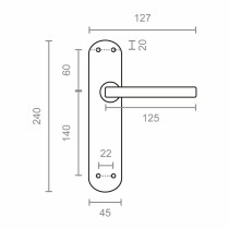 Handle set EDM 85434 606 24 x 4,5 cm