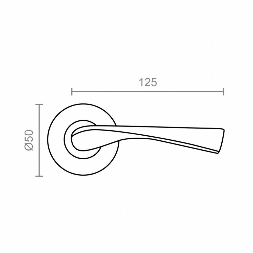 Griff mit Türrosette EDM 85438 707 Aluminium Ø 50 mm