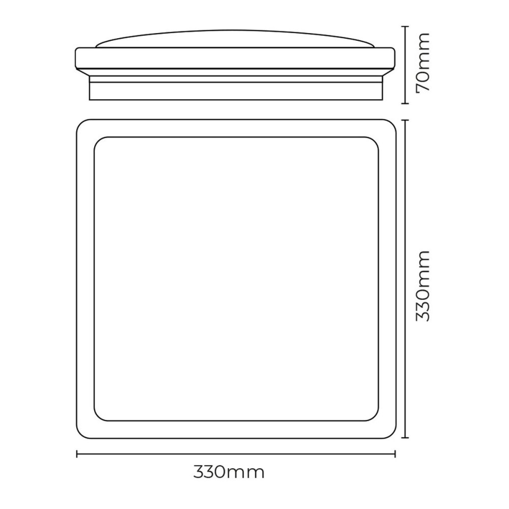 Applique plafond LED EDM 32541 F 18 W 1820 Lm Carré Surface (4000 K)