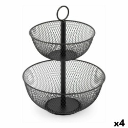 Obstschale Confortime Double Metall 31 x 31 x 41 cm (4 Stück)