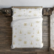 Housse de Couette Harry Potter Hogwarts Gold Christmas Multicouleur 175 Fils 155 x 220 cm Lit 1 persone