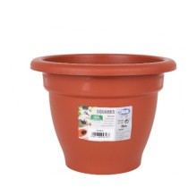 Plant pot Dem Squares Circular Brown 20 x 20 x 15 cm (6 Units)