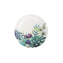 Geschirr-Set Algon Einwegartikel Pappe Tropical 12 Stücke 18 cm (24 Stück)