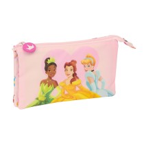 Trousse Fourre-Tout Double Princesses Disney Summer adventures Rose 22 x 12 x 3 cm