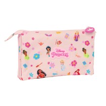 Trousse Fourre-Tout Double Princesses Disney Summer adventures Rose 22 x 12 x 3 cm