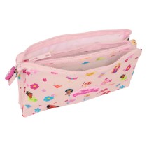 Trousse Fourre-Tout Double Princesses Disney Summer adventures Rose 22 x 12 x 3 cm