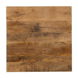 Tischplatte karriert Beige Mango-Holz 60 x 60 x 3 cm