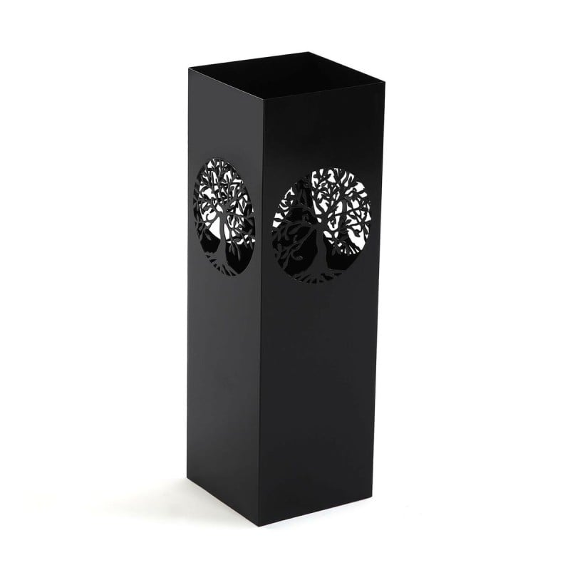 Umbrella stand Versa Tree of Life Black Metal Iron 15 x 49 x 15 cm