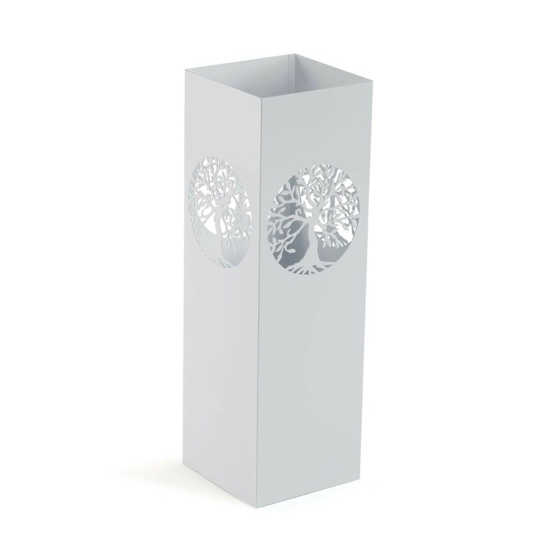 Umbrella stand Versa Tree of Life White Metal Iron 15 x 49 x 15 cm