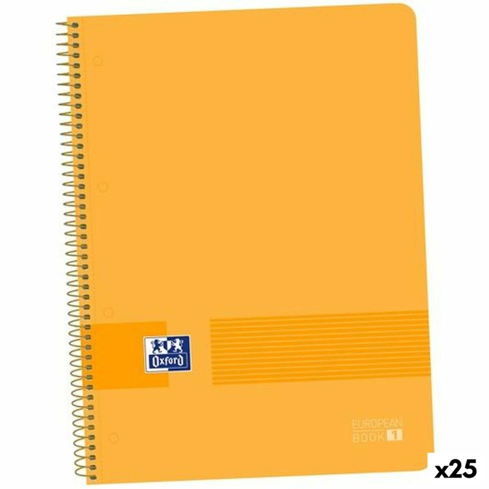 Notebook Oxford EUROPEANBOOK 1 Peach A4+ 80 Sheets 5 Pieces (25 Units)