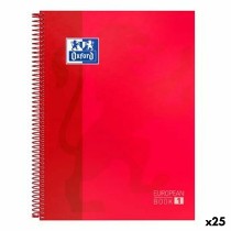 Notebook Oxford EUROPEANBOOK 1 Red A4+ 80 Sheets 5 Pieces (25 Units)