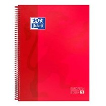 Notebook Oxford EUROPEANBOOK 1 Red A4+ 80 Sheets 5 Pieces (25 Units)