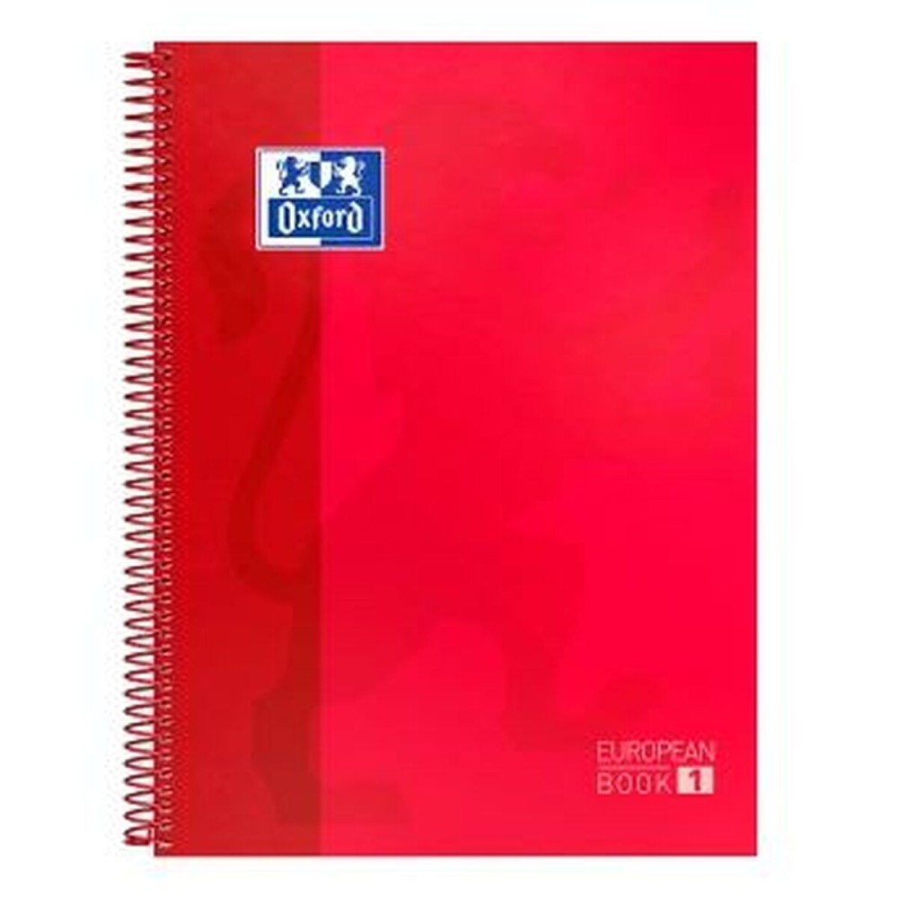 Cahier Oxford EUROPEANBOOK 1 Rouge A4+ 80 Volets 5 Pièces (25 Unités)