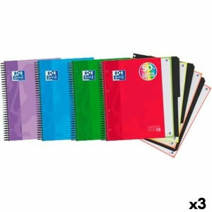 Notebook Oxford EUROPEANBOOK 4 A4+ 120 Sheets 5 Pieces (3 Units)