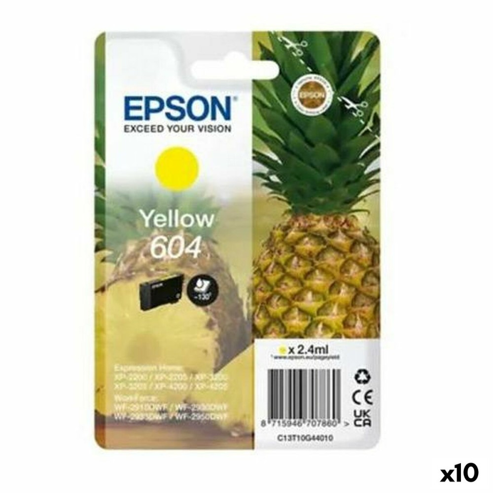 Original Tintenpatrone Epson XP-2200 WF-2910DWF Gelb Schwarz (10 Stück)