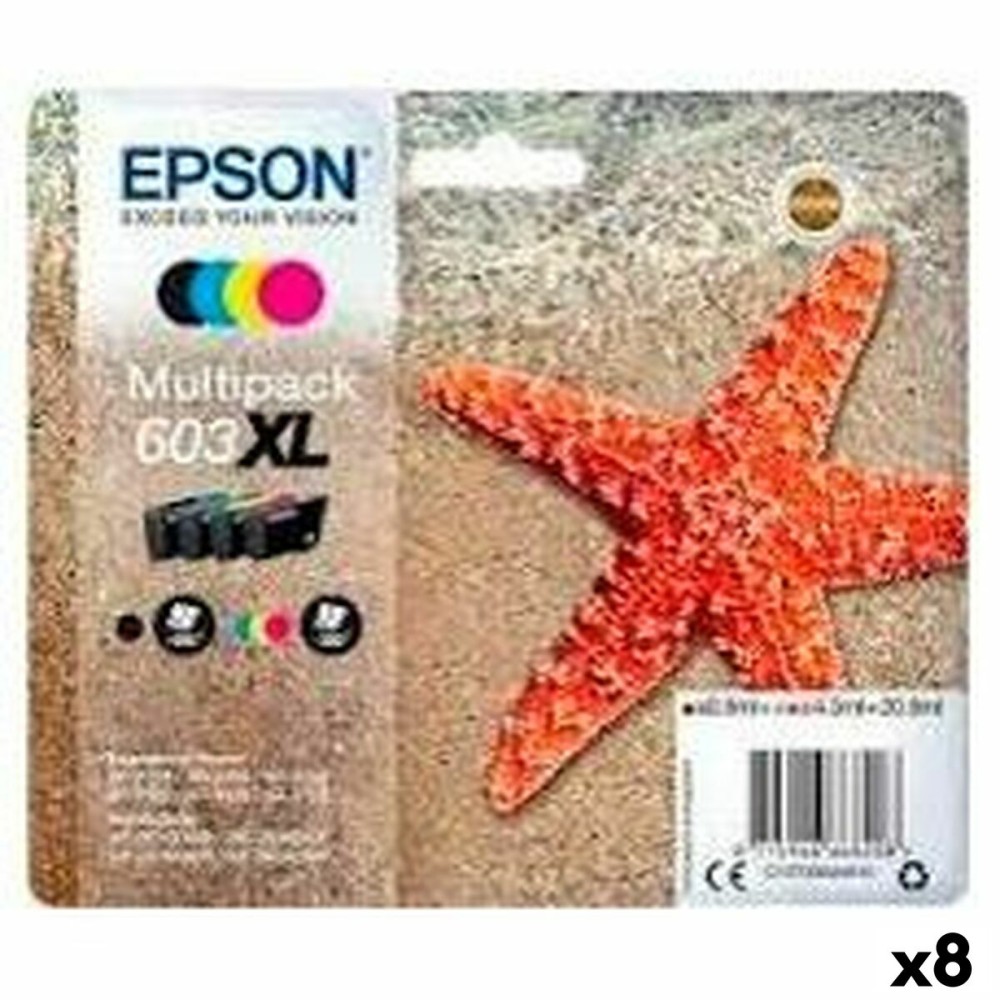 Original Ink Cartridge Epson Black/Cyan/Magenta/Yellow (8 Units) (1 Unit)